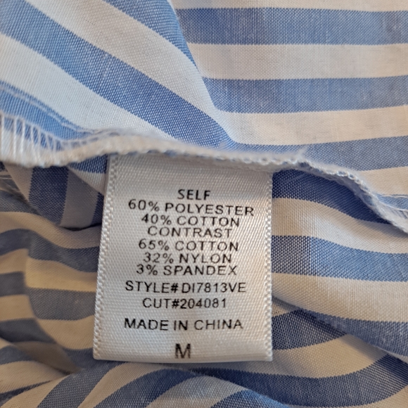 Vestique Blue and White Striped Collared Button Up Maxi Dress - Picture 10 of 10